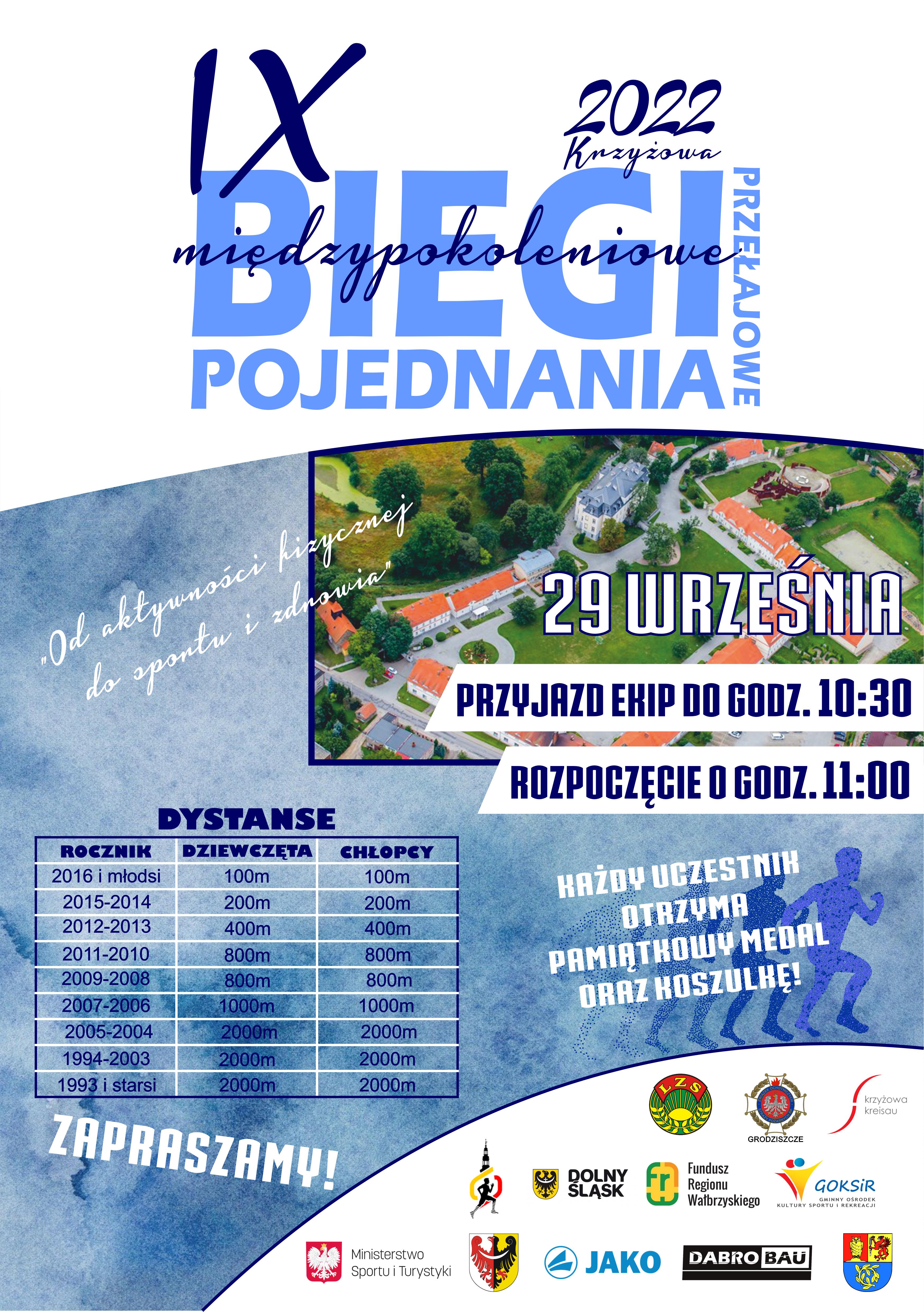 IX Międzypokoleniowy Przełajowy Bieg Pojednania - Krzyżowa,  29 września 2022 r.