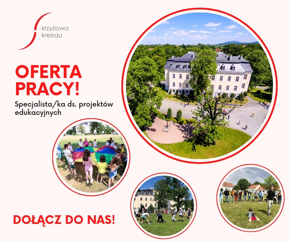Dołącz do nas! Poszukujemy Specjalisty(ki) ds. projektów edukacyjnych w Międzynarodowym Domu Spotkań Młodzieży.