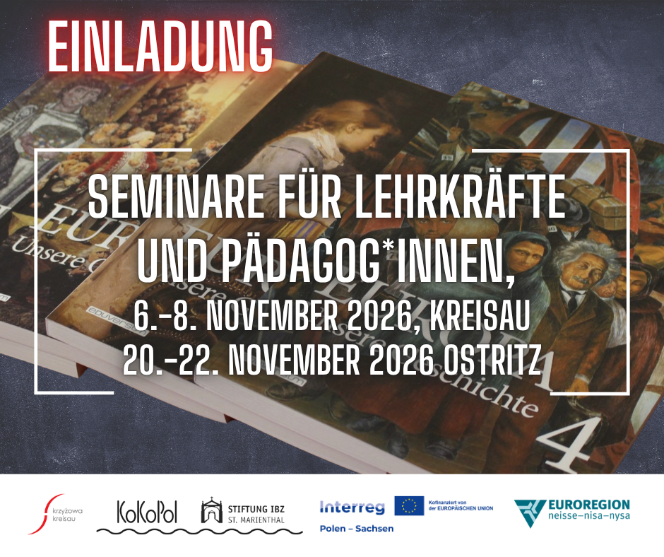 Einladung | Seminar für Lehrkräfte.    6.–8. November in Kreisau und 20.–22. November in Ostritz