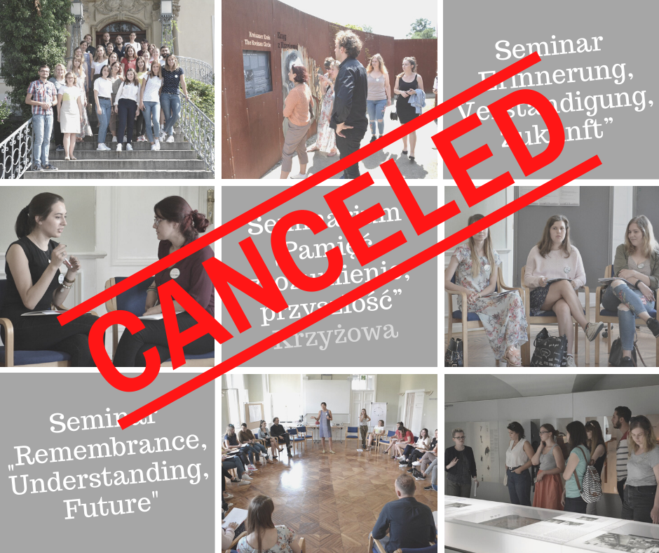 International seminar "Remembrance, Understanding, Future" for participants from Poland, Germany and Western Balkans – CANCELED